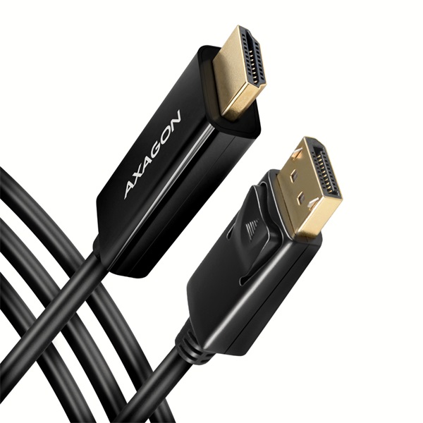 Axagon RVD-HI14C2 DisplayPort -> HDMI kábel 1.8m fekete Axagon RVD-HI14C2 DisplayPort -> HDMI kábel 1.8m fekete