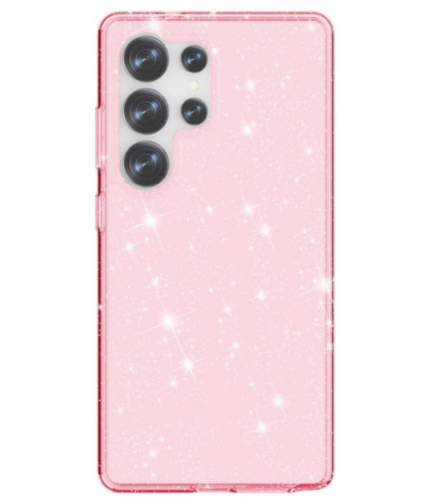 Samsung Galaxy S25 csillámos szilikon hátlap, Pink