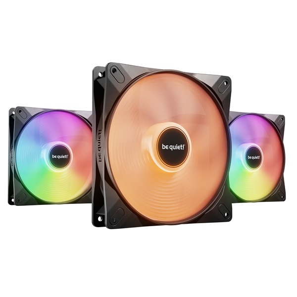 Be Quiet! Cooler 14cm   LIGHT WINGS LX 140mm PWM high-speed Triple-Pack  RGB 1800rpm  30,5dB fekete 