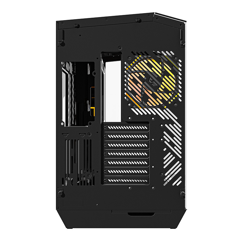 Darkflash DY470 számítógépház  + 4 ventilátor + GPU konzol Fekete