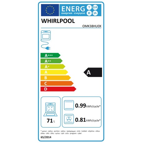 Whirlpool OMK38HU0X SÜTŐ ELEKTROMOS BEÉPÍTHETŐ