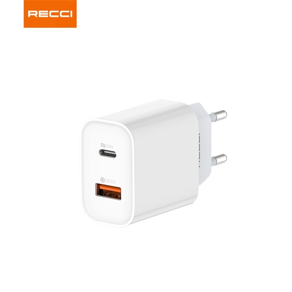 Recci RC-47 PD 20W USB A QC 3.0+Typec hálózati gyorstöltő