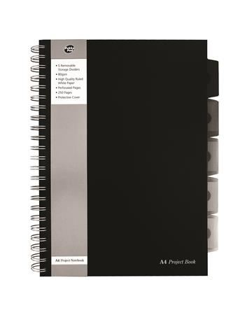 Pukka Pad Black project book spirálfüzet A4, vonalas, 125 lap fekete (SBPROBA4) Pukka Pad Black project book spirálfüzet A4, vonalas, 125 lap fekete (SBPROBA4)