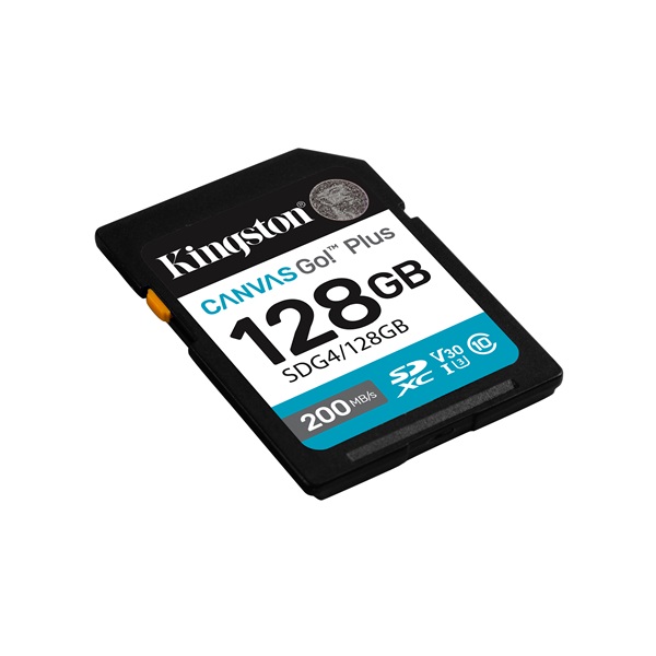KINGSTON SDXC 128GB Canvas Go Plus Gen4 200R C10 UHS-I U3 V30 Memóriakártya KINGSTON SDXC 128GB Canvas Go Plus Gen4 200R C10 UHS-I U3 V30 Memóriakártya