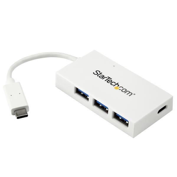 StarTech.com 4 Port USB-C to USB-A (3x) and USB-C (1x) Hub (HB30C3A1CFBW) StarTech.com 4 Port USB-C to USB-A (3x) and USB-C (1x) Hub (HB30C3A1CFBW)