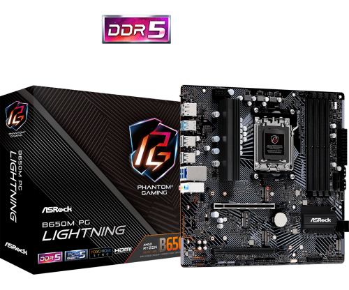 ASRock sAM5 B650M PG LIGHTNING alaplap ASRock sAM5 B650M PG LIGHTNING alaplap
