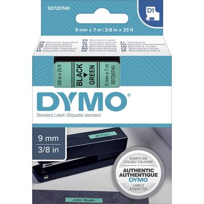 DYMO feliratozószalag D1, 9mm, zöld/fekete, S0720740 DYMO feliratozószalag D1, 9mm, zöld/fekete, S0720740