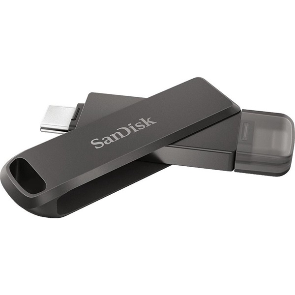 Pen Drive 256GB Type-C / Lightning SanDisk iXpand Flash Drive Luxe fekete (SDIX70N-256G-GN6NE / 186554) Pen Drive 256GB Type-C / Lightning SanDisk iXpand Flash Drive Luxe fekete (SDIX70N-256G-GN6NE / 186554)
