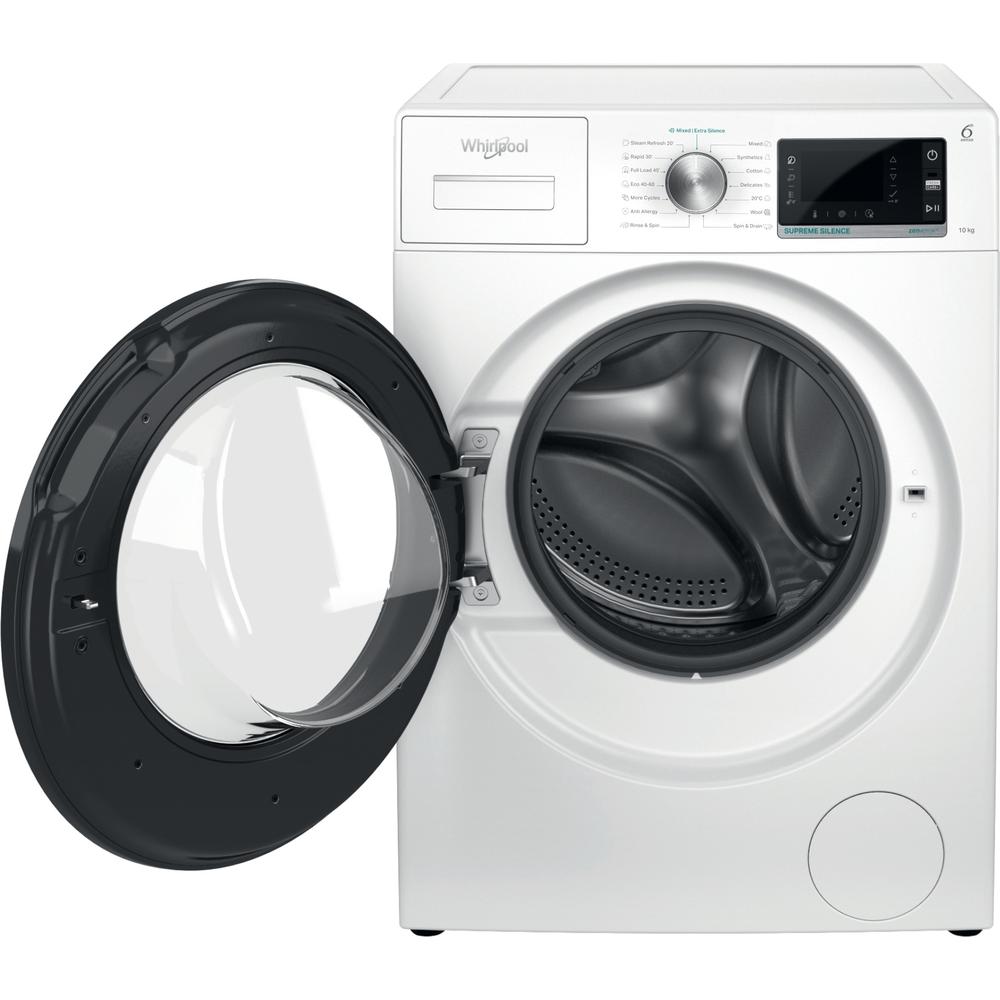 Whirlpool W6 W045WB EE Elöltöltős mosógép – 10 kg, 1400 ford./perc, B Energiaosztály, 6. Érzék technológia, Steam Hygiene, FreshCare+, Steam Refresh