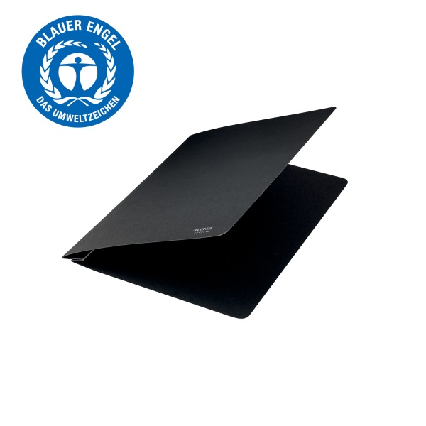 Gyorsfűző, A4, karton, LEITZ "Recycle", fekete