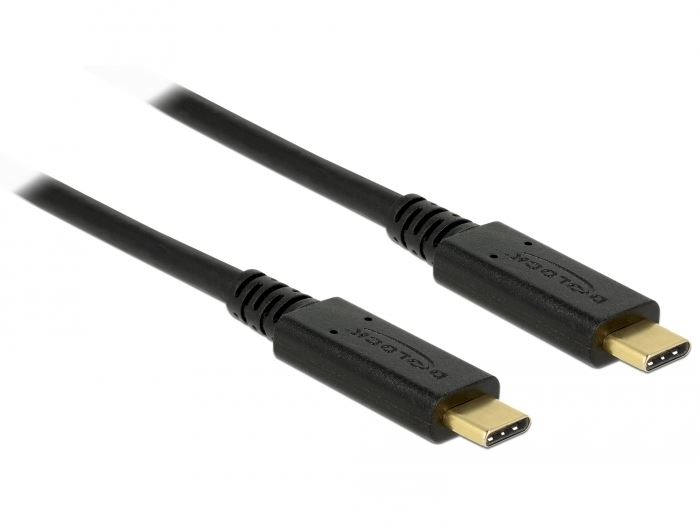 Delock 83042 USB 3.1 Gen 1 Type-C kábel 0.5m fekete Delock 83042 USB 3.1 Gen 1 Type-C kábel 0.5m fekete