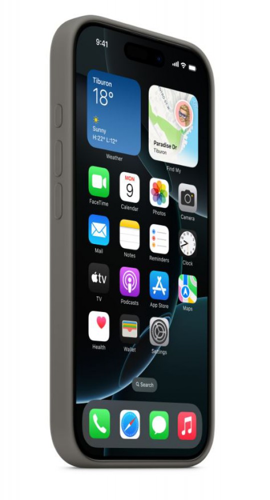 Apple iPhone 16 Pro MagSafe rögzítésű szilikontok, kőszürke