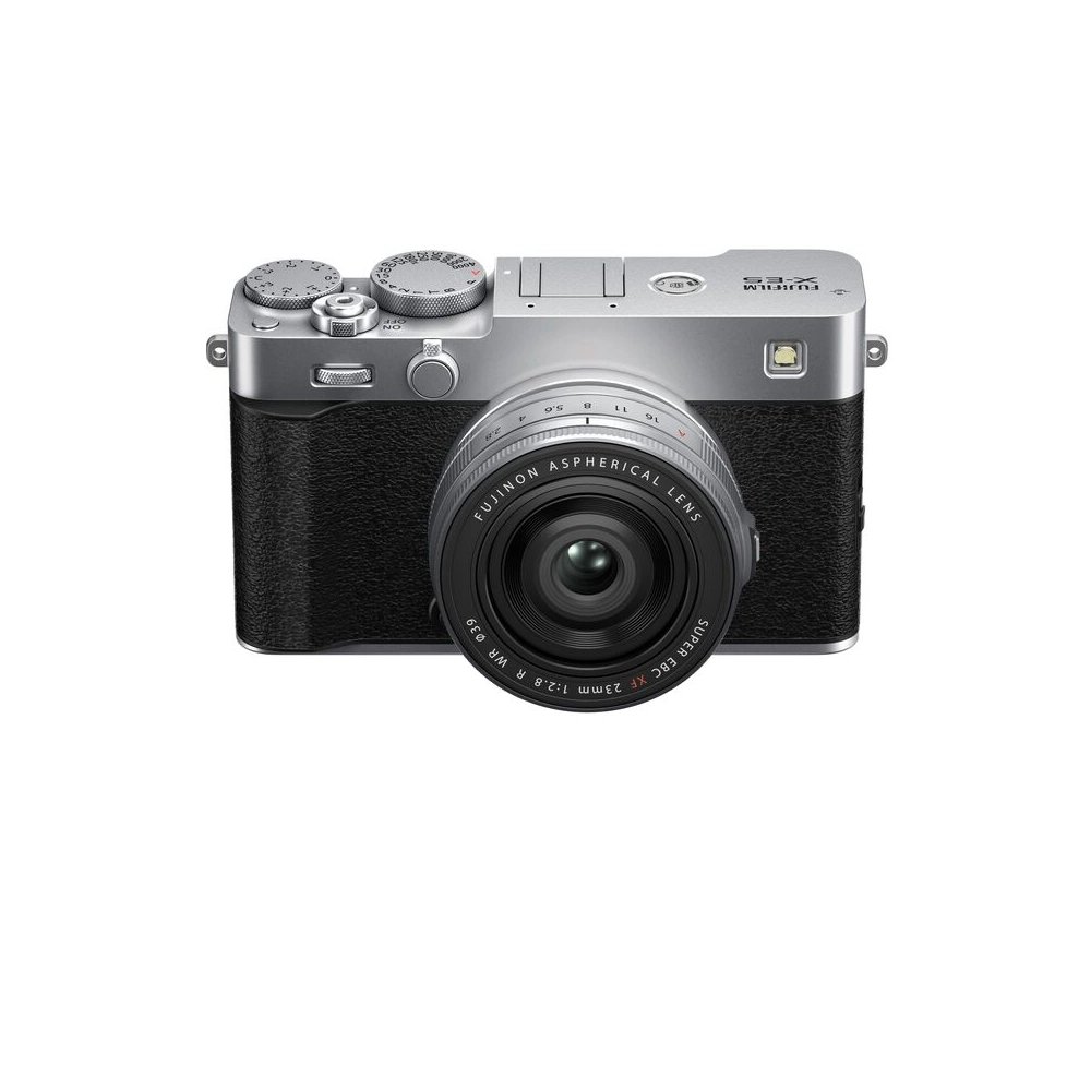 Fujifilm X-E5 + XF 23mm f/2.8 R WR MILC fényképezőgép KIT (ezüst)