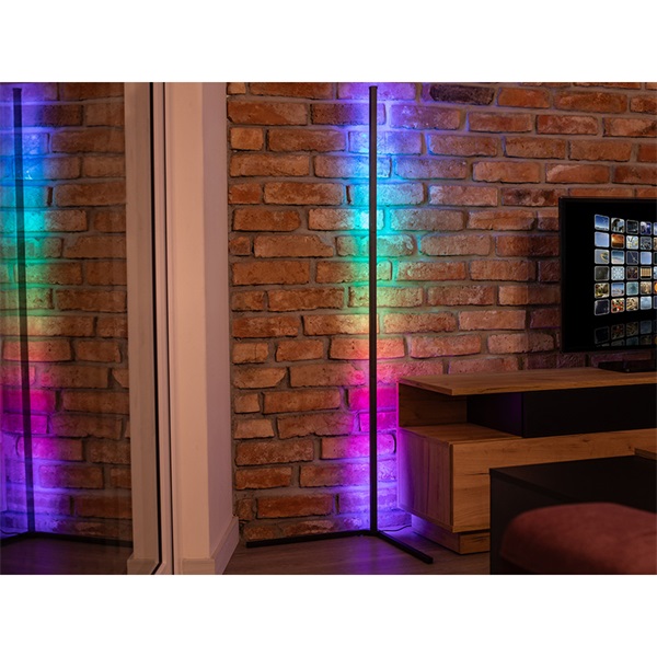 Tracer TRAOSW47253 Ambience Smart Corner 5 W 12 háttérvilágítási mód RGB világítás fekete gamer saroklámpa