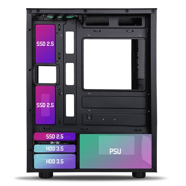 Spirit of Gamer Rogue VII RGB  fekete ablakos ATX Számítógépház  