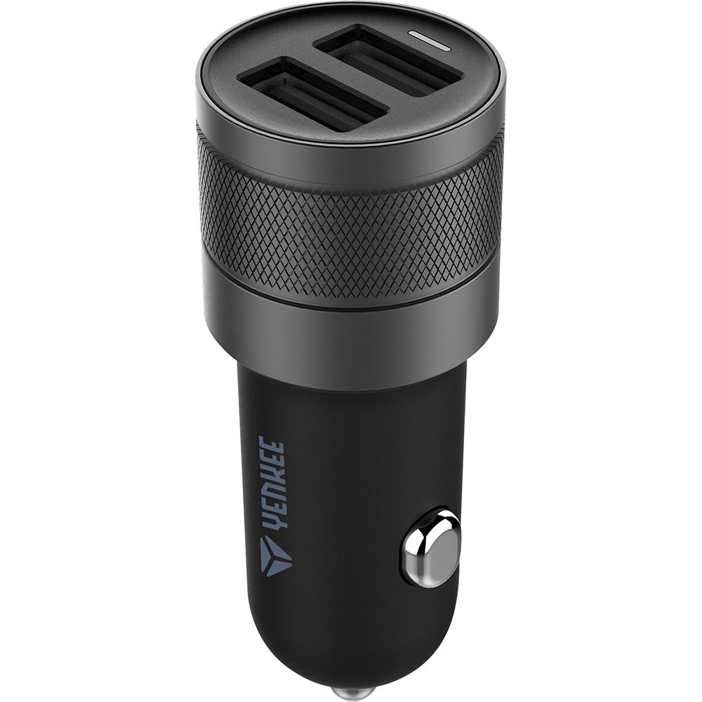 Yenkee YAC 2048BK autós töltő kettős USB csatlakozóval 4,8A