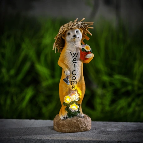 Garden of Eden 11423 LED-es szolár állatfigura Szurikáta