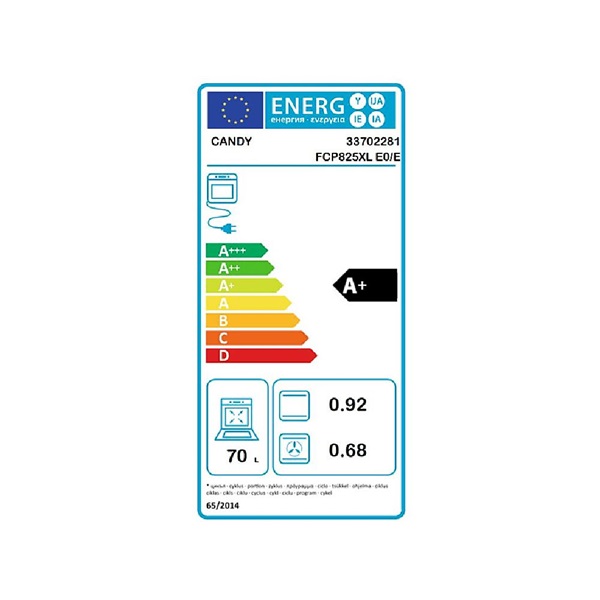 Candy FCP825XL E0/E fekete-inox beépíthető sütő Candy FCP825XL E0/E fekete-inox beépíthető sütő