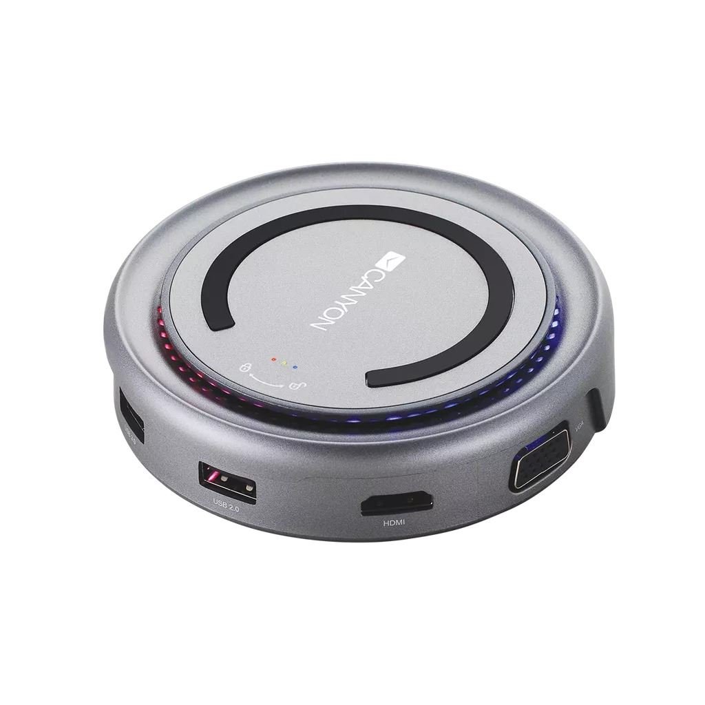 Canyon CNS-TDS07DG USB Type-C Multiport Hub vezeték nélküli töltés funkcióval Canyon CNS-TDS07DG USB Type-C Multiport Hub vezeték nélküli töltés funkcióval