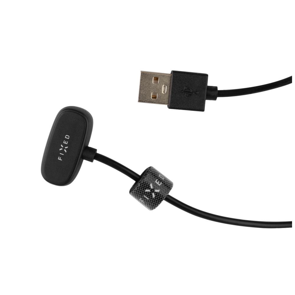 FIXED USB töltő kábel Amazfit GTR 2/GTS 2-höz Fekete