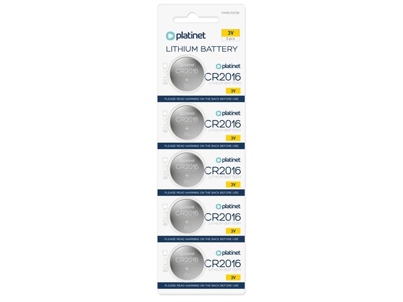 Platinet gombelem lithium CR2016 5db-os (PMBCR2016)
