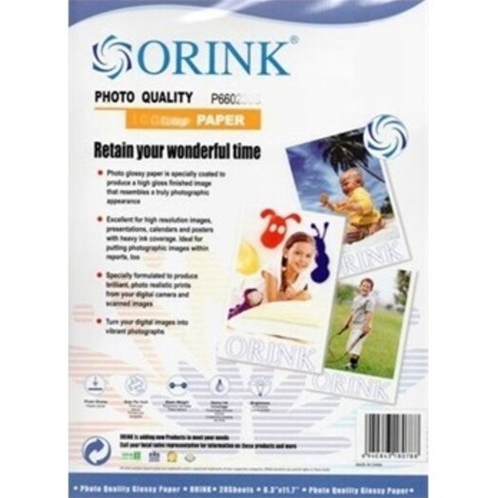 Orink Fotópapír Pp A3, S 180g. 20lap fényes  (P612180S20)
