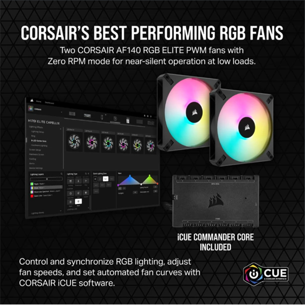 CORSAIR iCUE H115i ELITE CAPELLIX XT, 280mm Radiator, Liquid CPU Hűtő