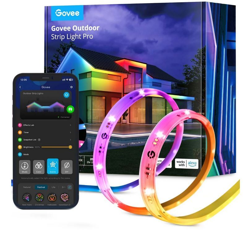 Govee GOVH70A1 Phantasy kültéri RGBIC LED szalag 10m  