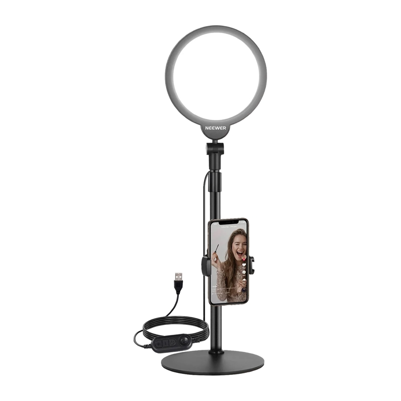 Neewer R06 18 cm-es kerek LED-es telefonos szelfikészlet
