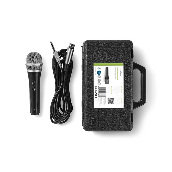 Nedis MPWD50CBK vezetékes mikrofon + utazótok fekete