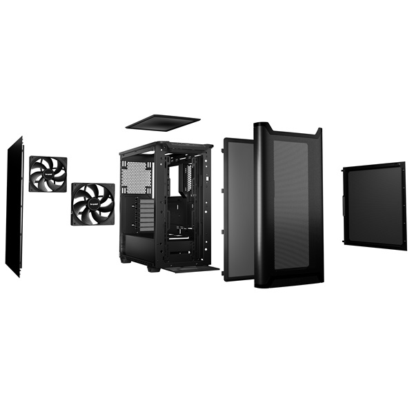 Be Quiet!    Pure Base 501  ATX fekete Számítógépház