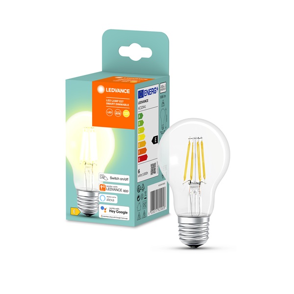 Ledvance Smart+ E27 6,7W 606LM 2700K állítható fényerejű kisgömb LED okos fényforrás Ledvance Smart+ E27 6,7W 606LM 2700K állítható fényerejű kisgömb LED okos fényforrás