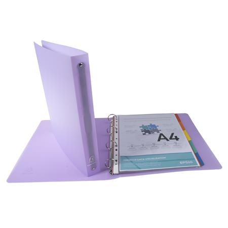EXACOMPTA 4 gyűrű 40 mm A4 PP Gyűrűs könyv Pasztell lila