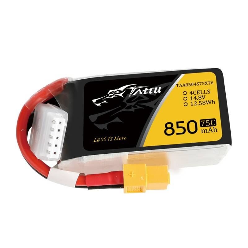 Tattu 850mAh 14.8V 75C 4S1P XT60 akkumulátor (TAA8504S75XT6) Tattu 850mAh 14.8V 75C 4S1P XT60 akkumulátor (TAA8504S75XT6)