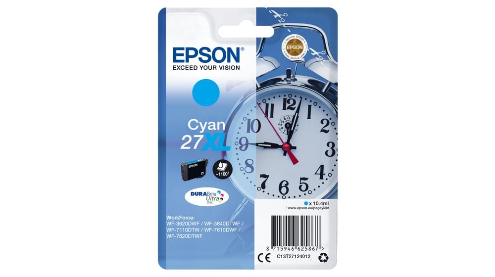 Epson 27XL DURABrite Ultra tintapatron ciánkék (C13T27124012) Epson 27XL DURABrite Ultra tintapatron ciánkék (C13T27124012)