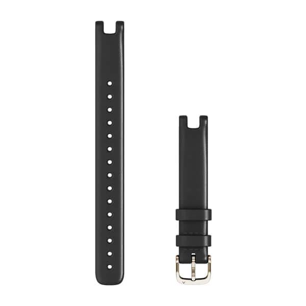 Garmin Lily fekete bőr óraszíj 14mm (nagy) (010-13068-A5)