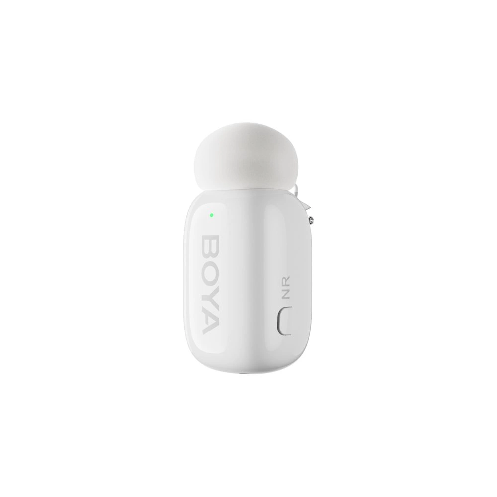 BOYA Mini Ultrakompakt vezeték nélküli mikrofon 2 adó + 2 vevő (USB-C + Lightning csatlakozó) + 1 töltőtok Fehér BOYA Mini Ultrakompakt vezeték nélküli mikrofon 2 adó + 2 vevő (USB-C + Lightning csatlakozó) + 1 töltőtok Fehér