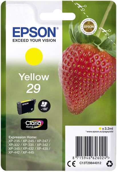 Epson 29 Claria Home tintapatron sárga (C13T29844012) Epson 29 Claria Home tintapatron sárga (C13T29844012)