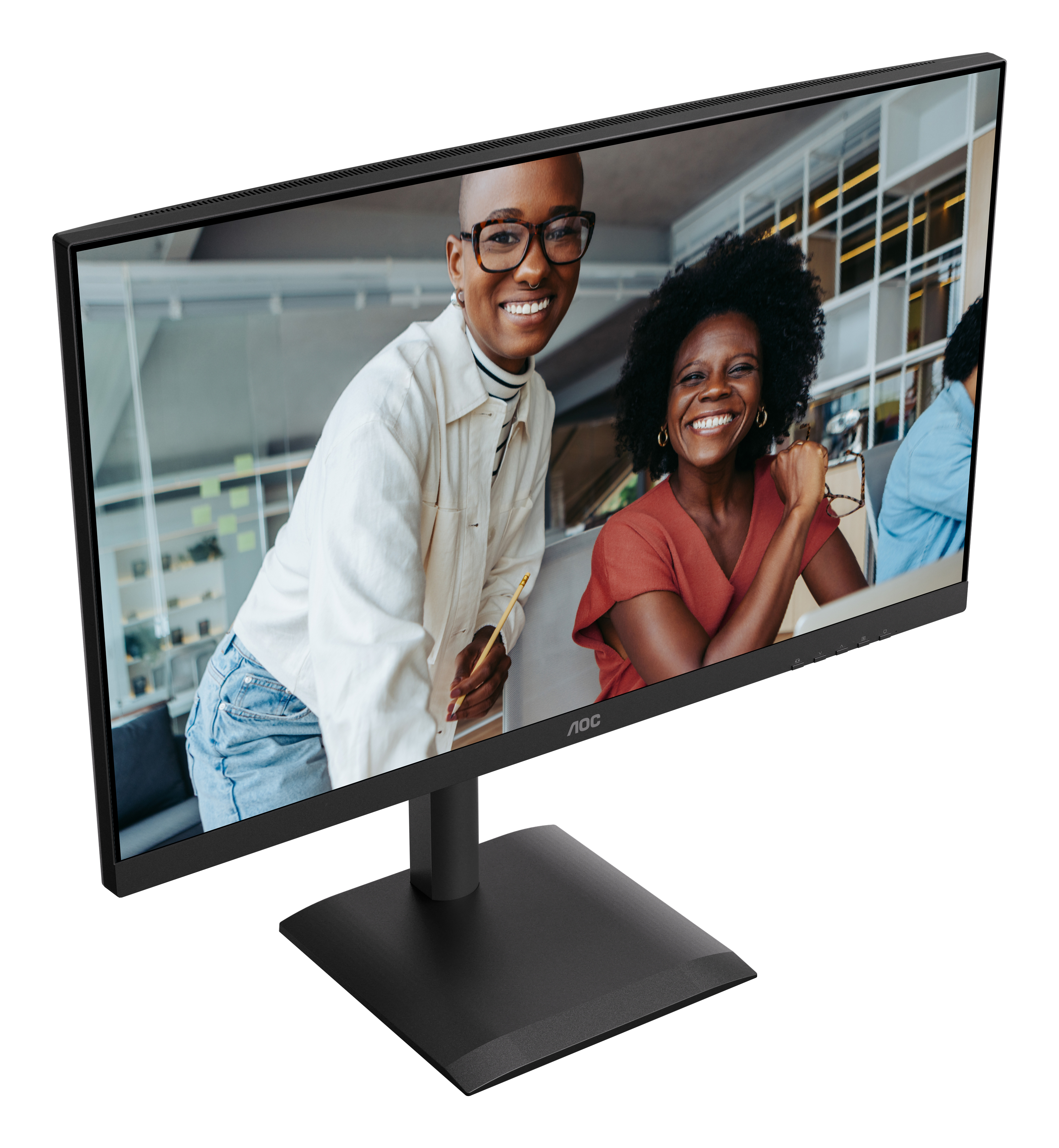 AOC 27" U27E4CV Monitor - 3840x2160, 4K, LED, IPS, FreeSync, Pivot, Fekete