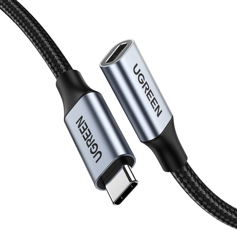 UGREEN US372 USB-C 3.1 Gen2 hosszabbító kábel, 4K, 100W, 0.5m fekete (80810)