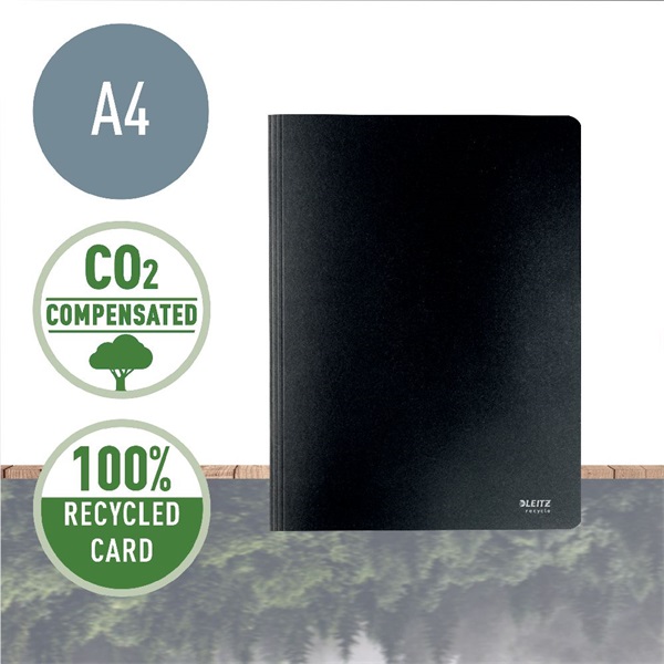 Gyorsfűző, A4, karton, LEITZ "Recycle", fekete Gyorsfűző, A4, karton, LEITZ "Recycle", fekete