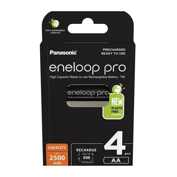 Panasonic Eneloop Pro 1.2V AA 2500mAh akku (4db) (BK3HCDE-4BE-N)
