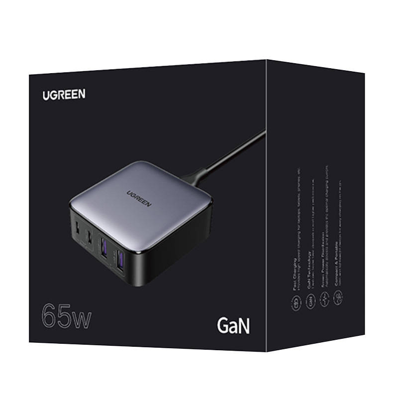 UGREEN CD327 Nexode Töltő, 2x USB-C, 2x USB-A, GaN, 65 W (Szürke) UGREEN CD327 Nexode Töltő, 2x USB-C, 2x USB-A, GaN, 65 W (Szürke)