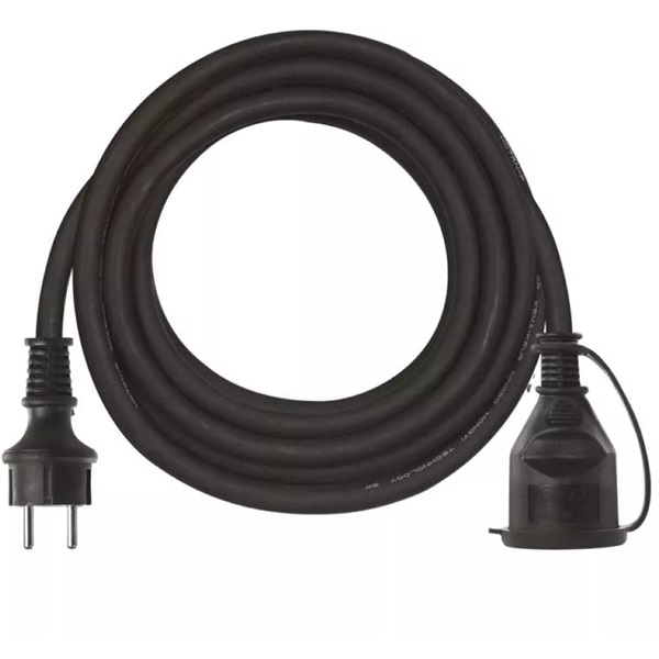 Emos P01805 hosszabbító gumikábellel IP44 3x1.5mm 5m fekete Emos P01805 hosszabbító gumikábellel IP44 3x1.5mm 5m fekete