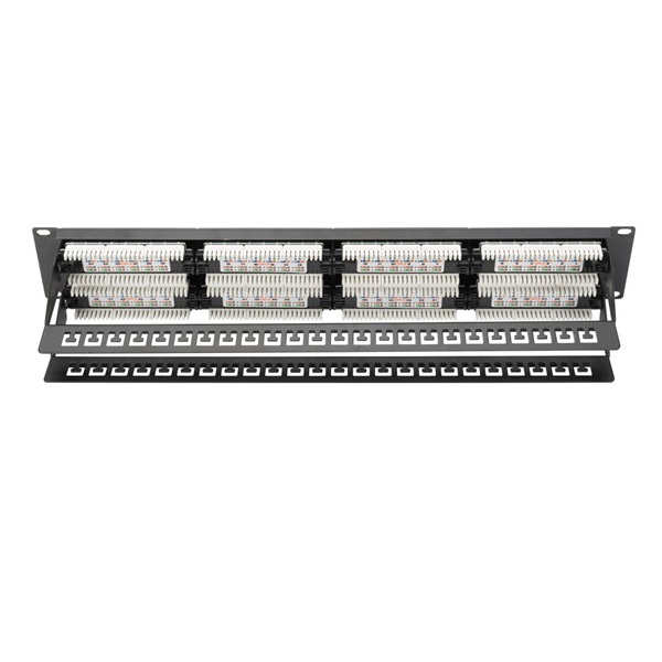 Digitus DN-91648U patch panel 48 port 2U 19" CAT6 fekete Digitus DN-91648U patch panel 48 port 2U 19" CAT6 fekete
