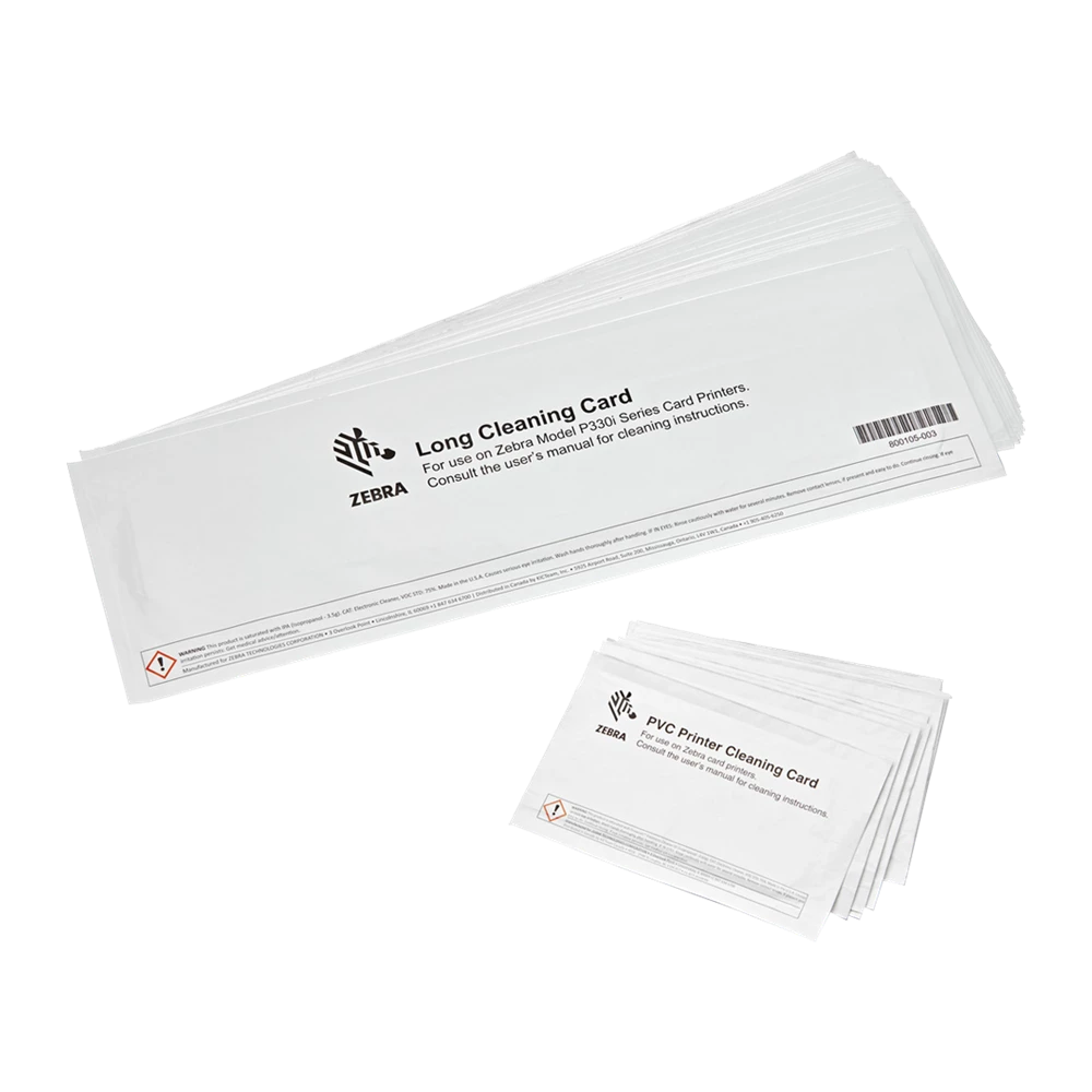 Zebra ZC100, ZC300, ZC350 tisztító készlet (5 kártya/csomag)