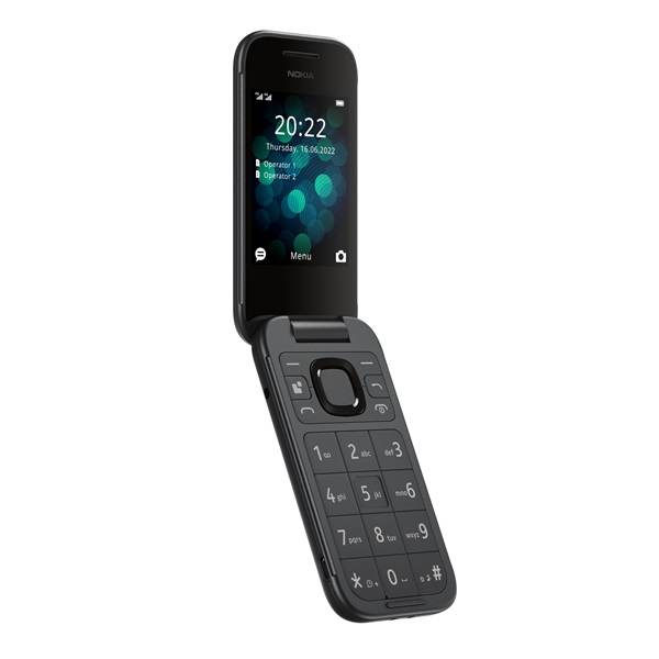 HMD 2660 Flip Dual-Sim mobiltelefon fekete-ezüst (1GF011EPA1A01)