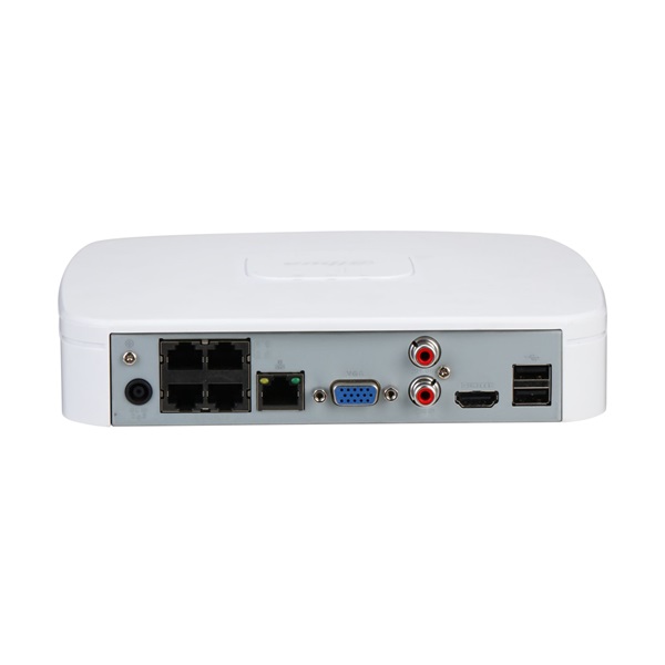Dahua NVR4104-P-4KS3 4 csatorna H265+ 80 Mbps rögzítés Lite 1x Sata 4x PoE  hálózati rögzítő(NVR)