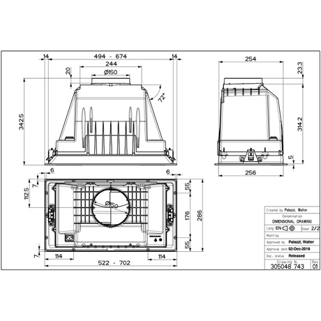 Faber INKA PLUS HCS X A52 PÁRAELSZÍVÓ BEÉPÍTHETŐ