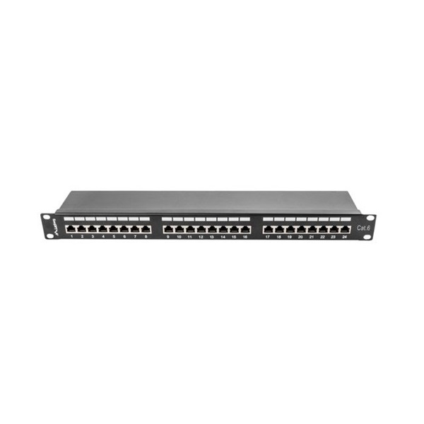 Lanberg Patch panel CAT6 UTP 24 PORT 1U 19" árnyékolt fekete (PPS6-1024-B) Lanberg Patch panel CAT6 UTP 24 PORT 1U 19" árnyékolt fekete (PPS6-1024-B)